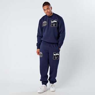 Heren Mercier Academy Crewneck Sweatshirt in Navy - maat L