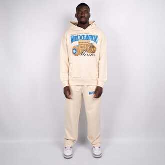Heren Mercier Champions Joggers in Ecru - XL