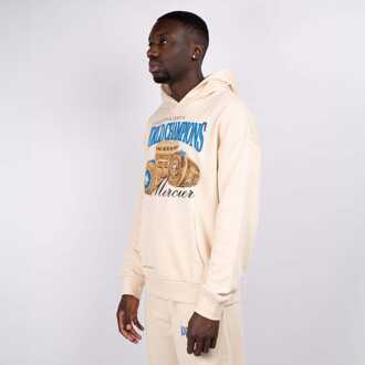 Heren Mercier Champions Ring Hoodie in Ecru - maat XS