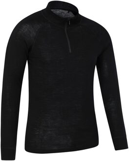 Heren Merino II Base Layer Top (Zwart) - 3XL