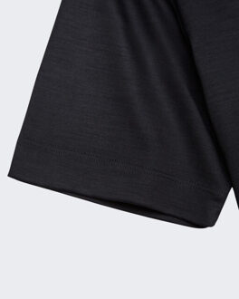 Heren merino t-shirt crew neck - maat L Blauw