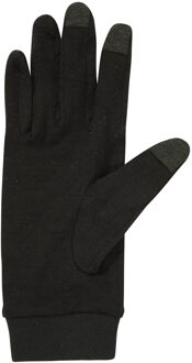 Heren Merino Wol Basislaag Handschoenen (Zwart)