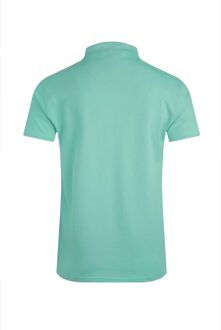 Heren Miles Pique Organic Poloshirt (Aquamarine) Turquoise