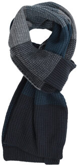 Heren Mirka Gebreide Sjaal (Petrol) Blauw