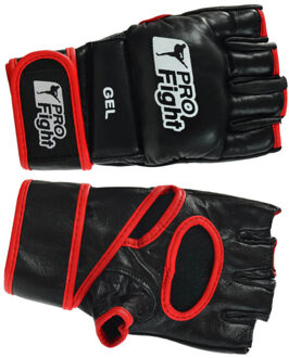 Heren mma lederen vingerloze handschoenen Zwart - XL