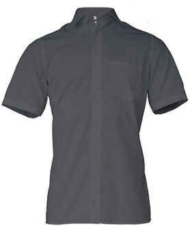 Heren modern shirt met korte mouwen Grijs - 45 (XXL)