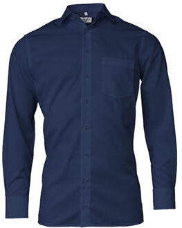 Heren modern shirt met lange mouwen Blauw - 40 (M)