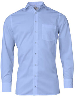 Heren modern shirt met lange mouwen Blauw - 46 (XXL)