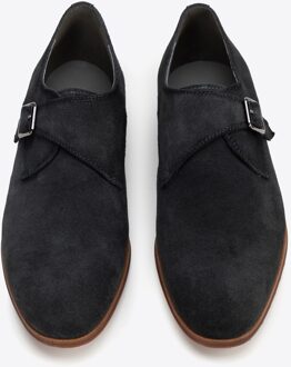 Heren Monkschoenen in Donkergrijs Suède Leer