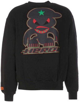 Heren Monster Crew Neck Sweatshirt (Zwart)