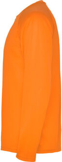 Heren montecarlo sport t-shirt met lange mouwen - maat L Oranje