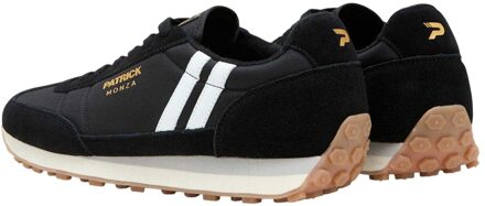 Heren Monza Suède Sneakers (Zwart/Wit) - EU 43 / UK 9