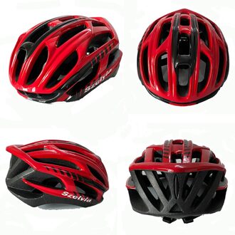 Heren Mtb Mountainbike Helm Ciclismo Fiets Helm Fietsen Casco Bici In-Gegoten Licht Gewicht Gear sz rood blk
