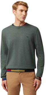 Heren Multicolor Crewneck Sweater Harmont & Blaine , Green , Heren - 2Xl,Xl