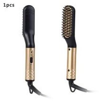 Heren Multifunctionele Steil Haar Kam Baard Kam Styling Kammen Haar Kam Keramische Straight Stijltang VS