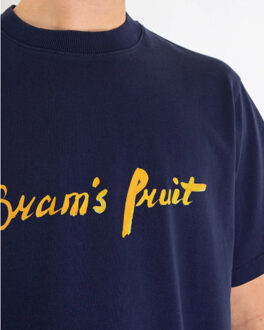 Heren mum's script logo t - maat S Blauw