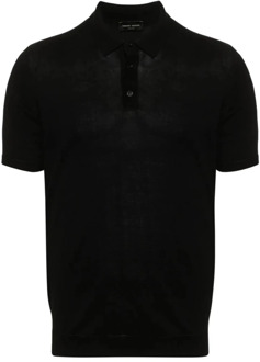 Heren Nero Ss24 T-Shirts & Polos Roberto Collina , Black , Heren - 2Xl,Xl,M,S