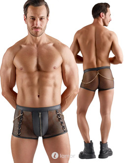 Heren Net Short Met Rits En Kettingen, SJ2133601 - Maat:: S