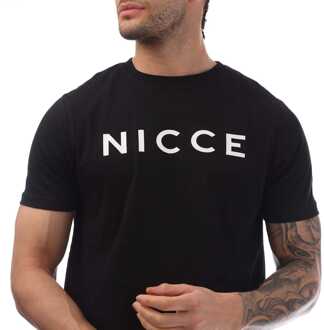Heren NICCE Logo Lounge T-shirt en shortset in zwart