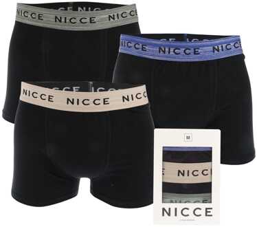 Heren NICCE Platsa 3 Pack Boxershort in Zwart - 2XL