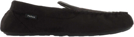 Heren Nicken Moccasin Slippers (Zwart) - maat