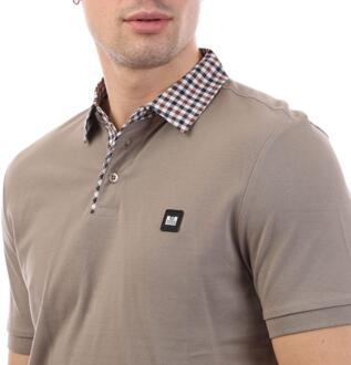 Heren Nicks Geruite Kraag Poloshirt (Steen) - maat 2XL