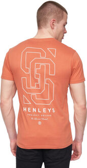 Heren Ninesix Logo T-Shirt (Baksteen Rood)