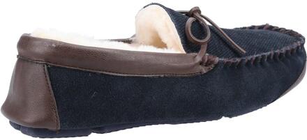 Heren Northwood Suede Moccasin Slippers (Marine) Navy - EU 40.5 / UK 7