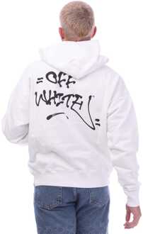Heren Off White 90's DJ Slim Hoodie in Wit roze
