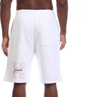 Heren Off White Skate Sweat Shorts in Off White Gebroken wit