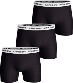 Heren Onderbroeken 3-Pack Boxers Contrast Zwart/Wit - Zwart - Maat L