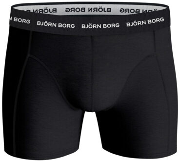 Heren Onderbroeken 3-Pack Boxers Solids Black - Zwart - Maat M