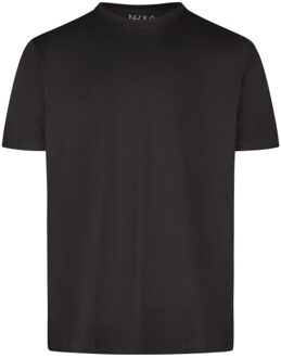 Heren ondershirt katoen t-shirt ronde hals 2-pack Zwart - L