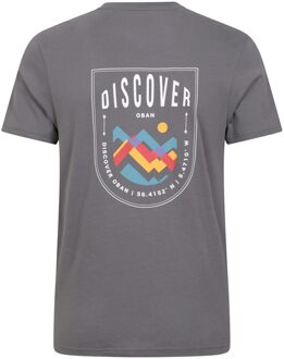 Heren Ontdek Oban Katoenen T-Shirt (Grijs) - XS