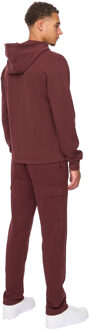 Heren Optimus Volledige Rits Hoodie (Wijn) Wijnrood - L
