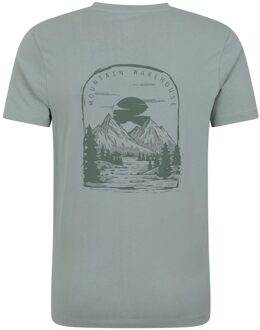 Heren Organic Valley T-Shirt (Licht Khaki) - maat Kaki