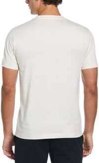 Heren Original Penguin Geborduurd Logo Pete T-shirt in crème - maat L