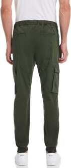 Heren Originele Penguin Tapered Fit Cargo Broek met Koord in Groen - L