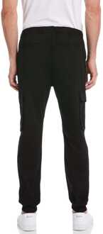 Heren Originele Penguin Tapered Fit Cargo Broek met Koord in Zwart