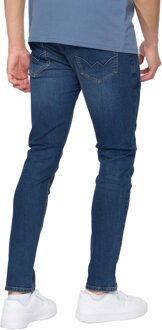 Heren Overburg Slim Jeans (Donker Was) Navy/blauw