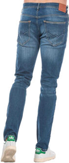 Heren Overburg Tapered Jeans (Denim) Blauw - 34 Normaal