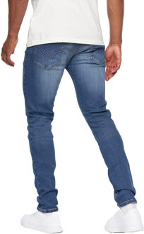 Heren Overburg Tapered Jeans (Tussentijdse wasbeurt) Middelblauw - 30N