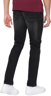 Heren Overburg Tapered Jeans (Zwart) - 38 Lang