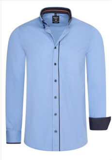heren overhemd 11027 Blauw - M