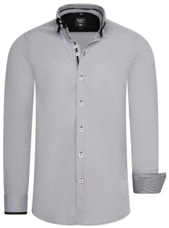Heren overhemd - 11028 - maat XL Grijs