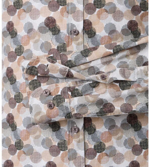 Heren overhemd 454487100 200 brown Bruin - XXXL