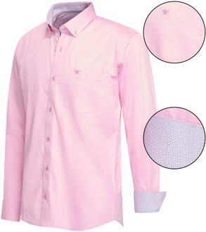 Heren Overhemd - Borstzakje - Roze