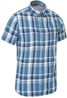 Heren overhemd in katoen (Donkerblauw) - 2XS