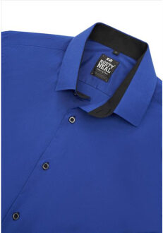 Heren overhemd kobalt r-44 jezola - maat M Blauw