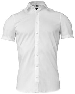 Heren overhemd met korte mouwen - maat 36 (XS) Wit